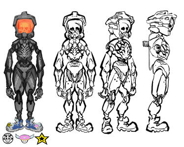 Lobotodrone model sheet