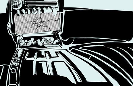 Dashboard close up shot